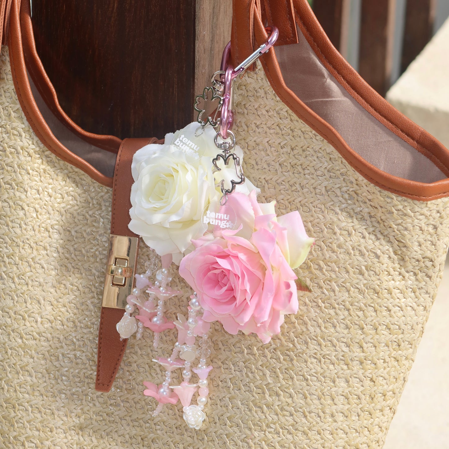 Handmade Rose Bag Charm