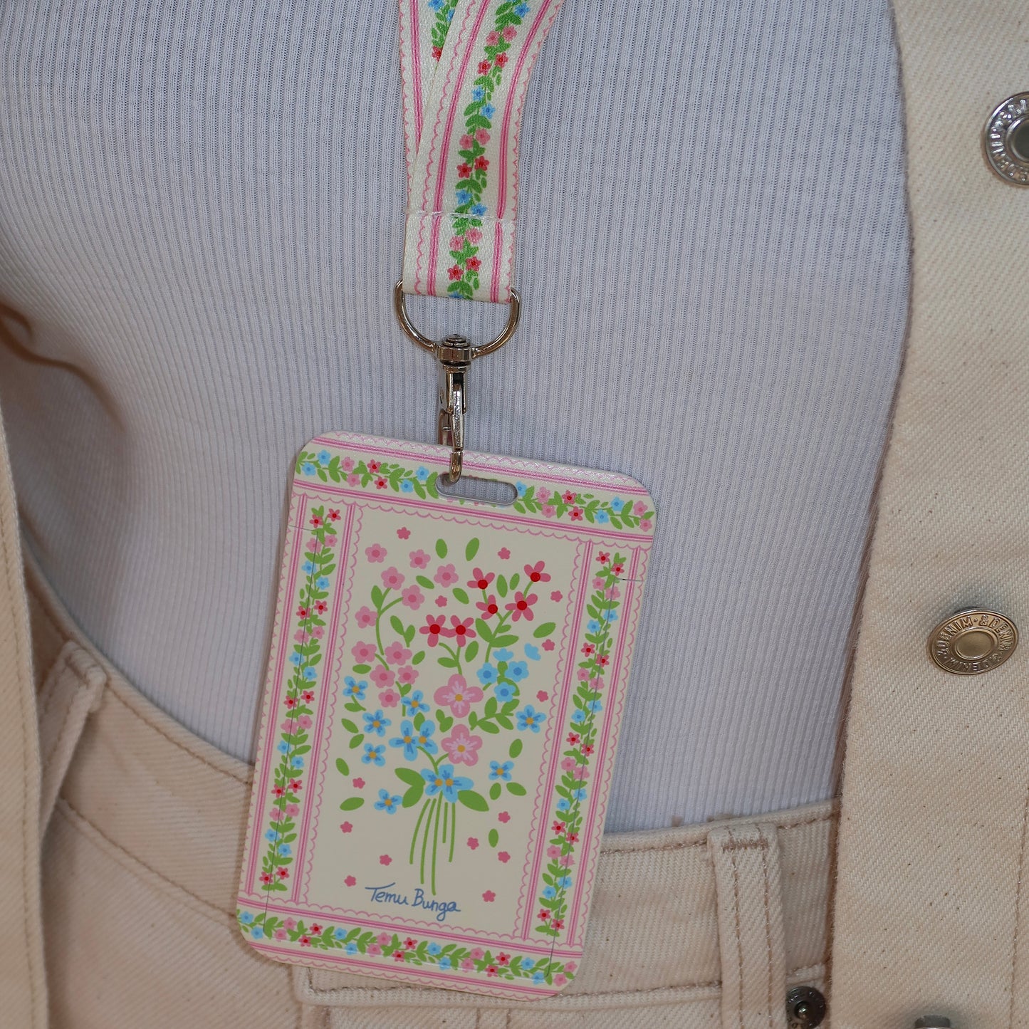 Lace in Bloom Card Holder & Lanyard