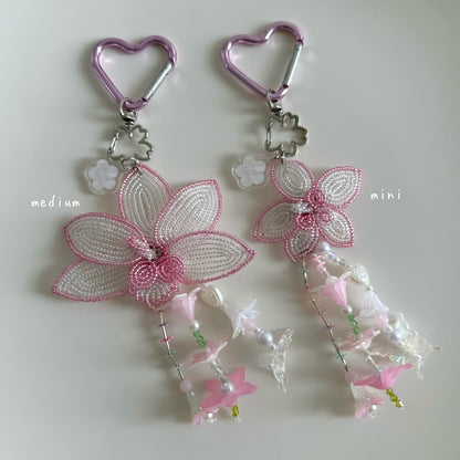 Mini Beaded WildFlower Bag Charm