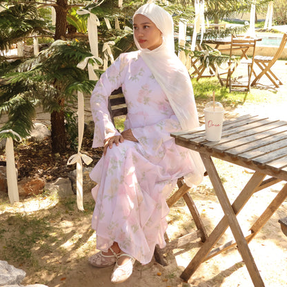 Dear Sekuntum Ruffle Flower Dress