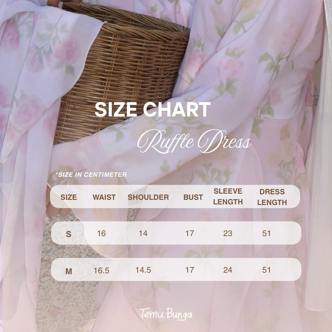 Dear Sekuntum Ruffle Flower Dress