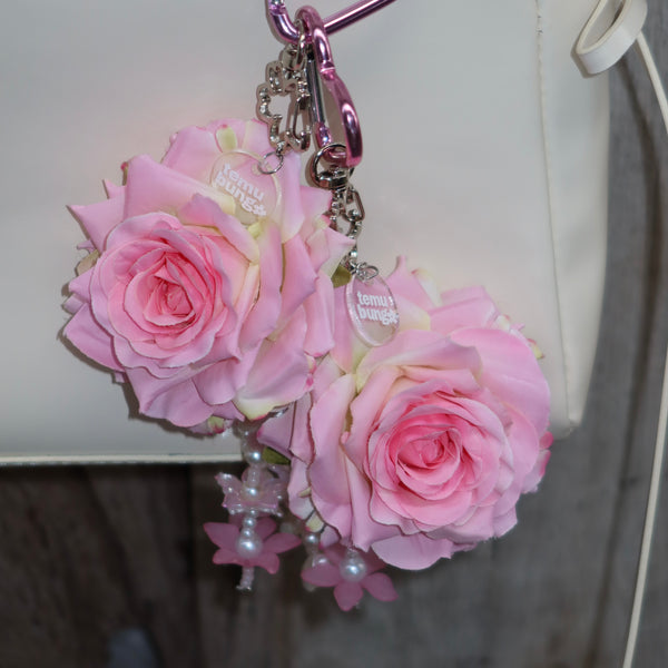 Handmade Rose Bag Charm hover