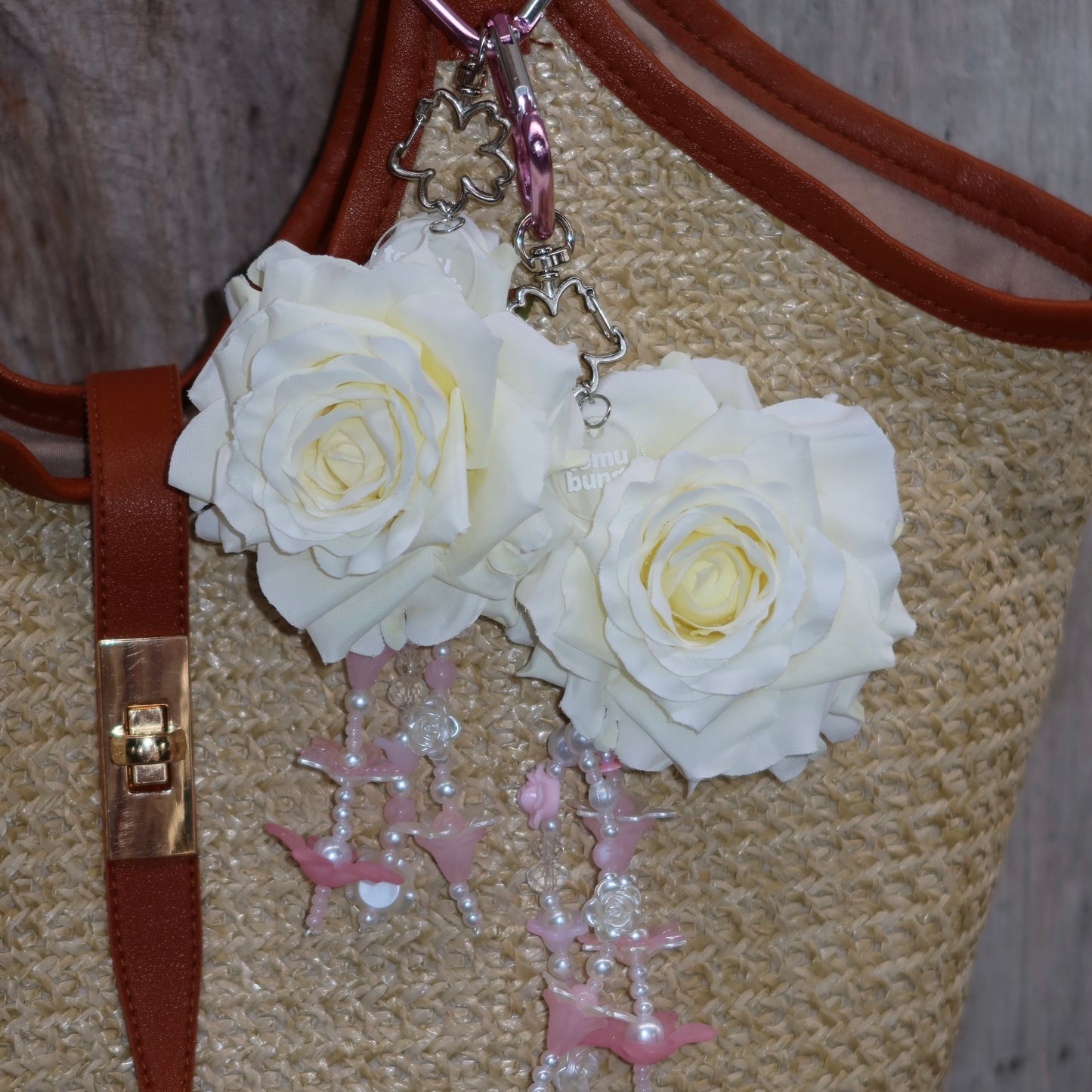 Handmade Rose Bag Charm