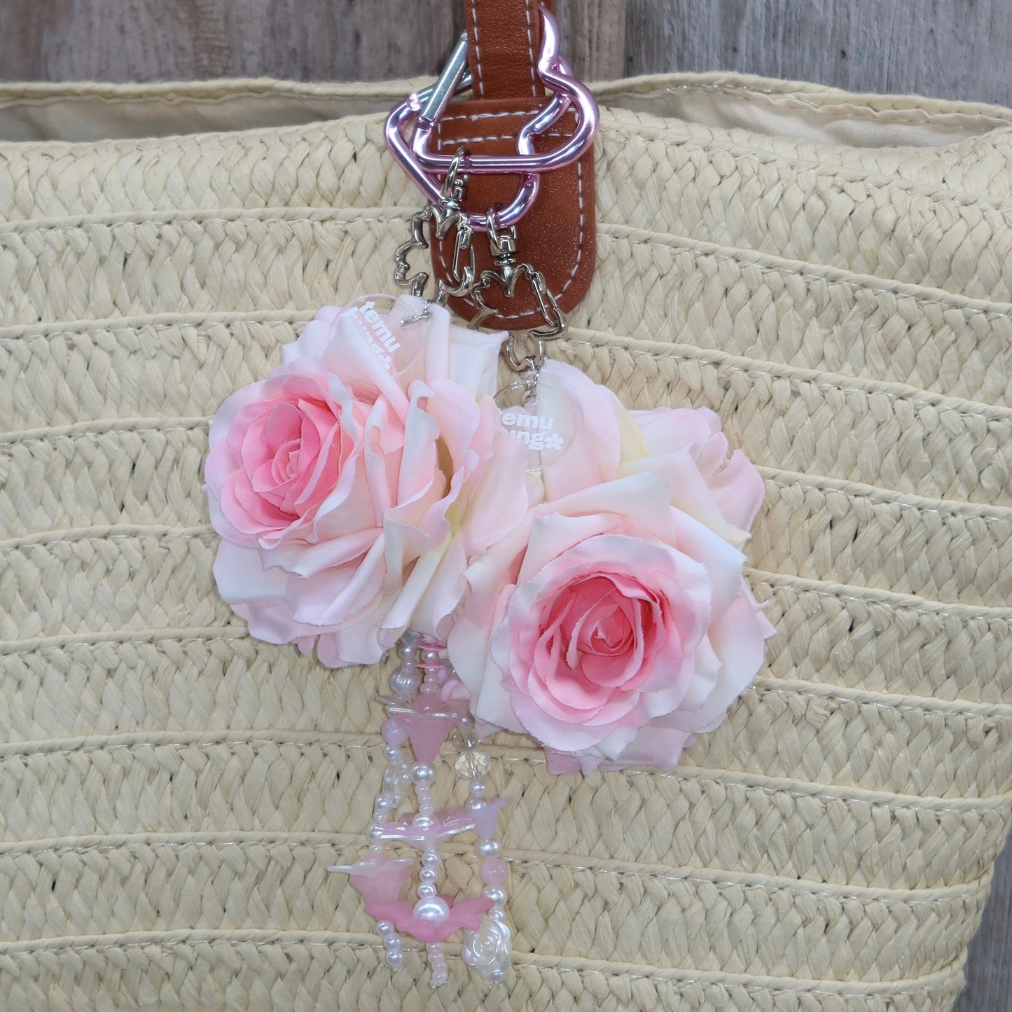 Handmade Rose Bag Charm