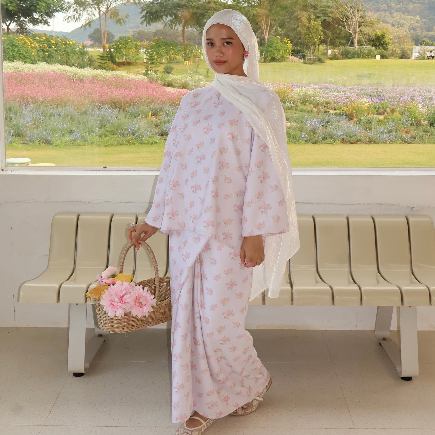 Dear Sekuntum Linen Kurung Set