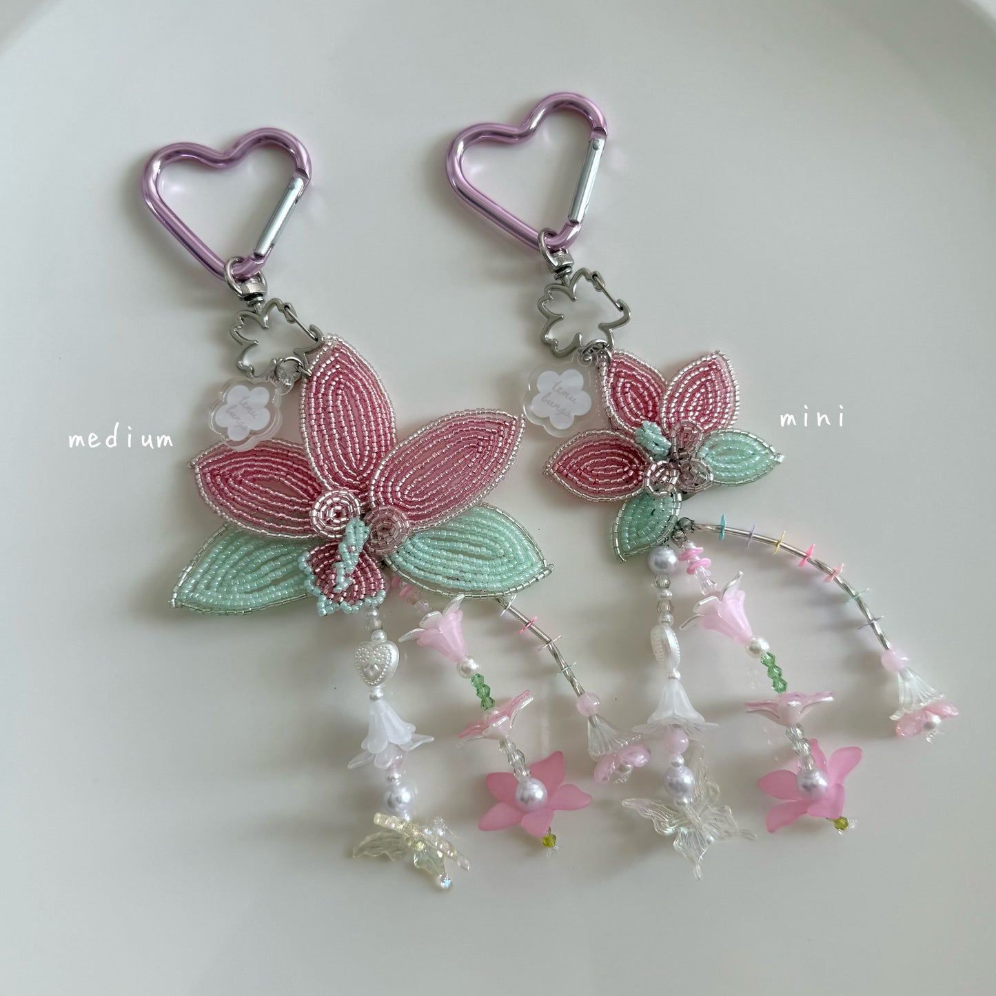 Mini Beaded WildFlower Bag Charm