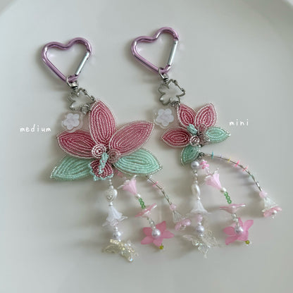 Mini Beaded WildFlower Bag Charm