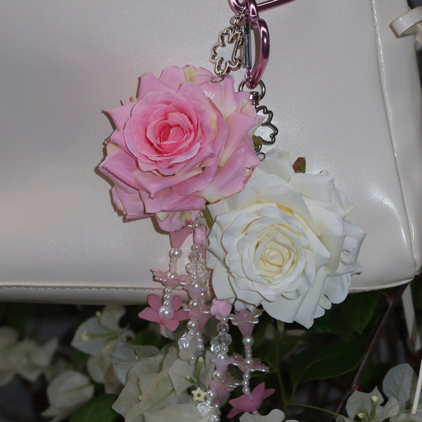 Handmade Rose Bag Charm