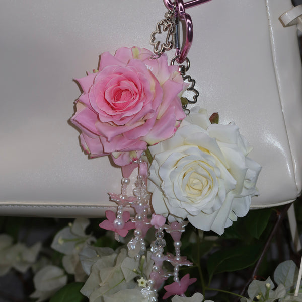 Handmade Rose Bag Charm