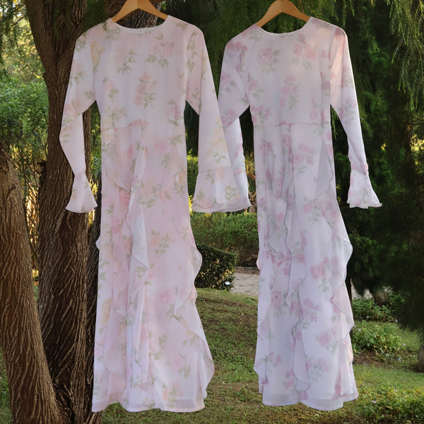 Dear Sekuntum Ruffle Flower Dress